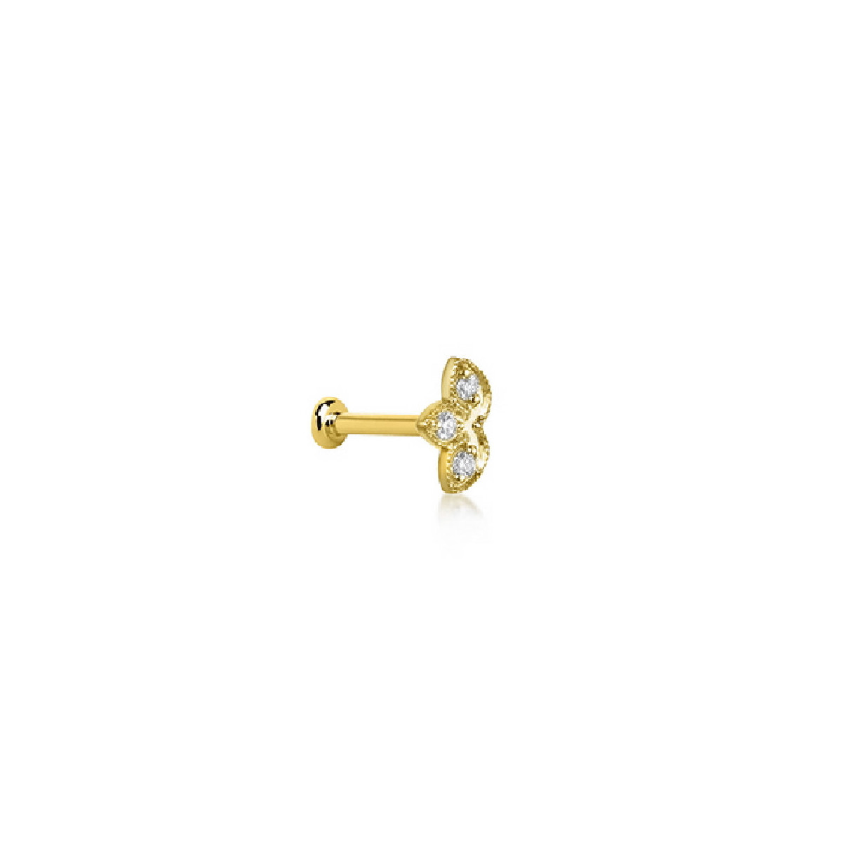 Piercing LeCarré oro 750 amarillo con brillantes Loto