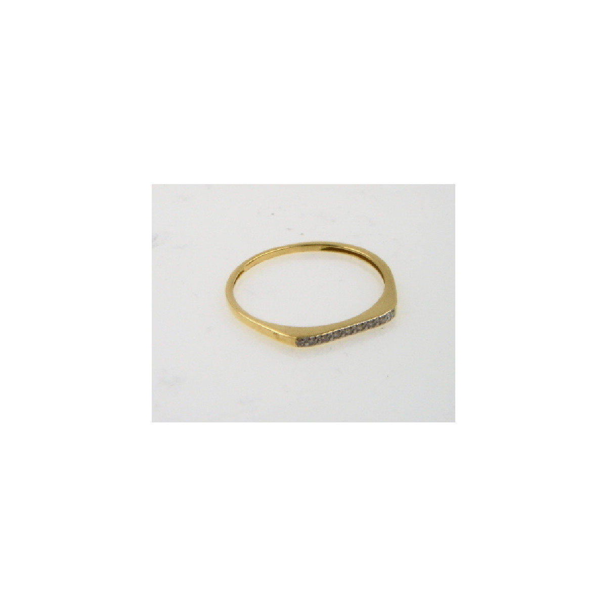 Anillo LeCarré oro 750 amarillo con brillantes talla 15