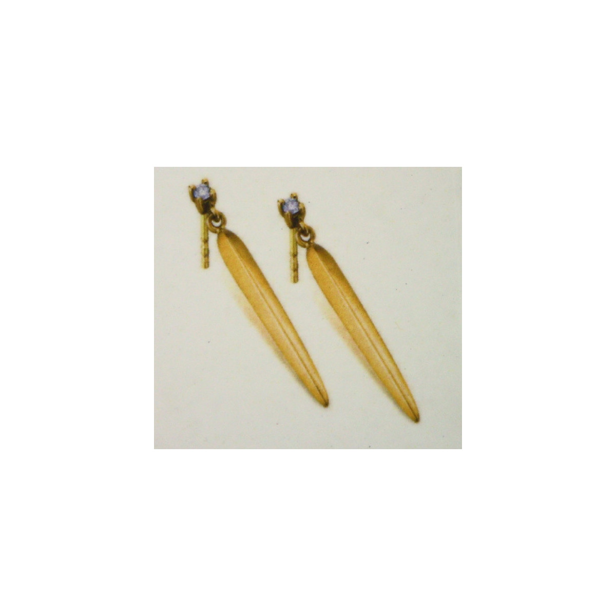 Pendientes LeCarré oro 750 amarillo y brillante con forma de hoja