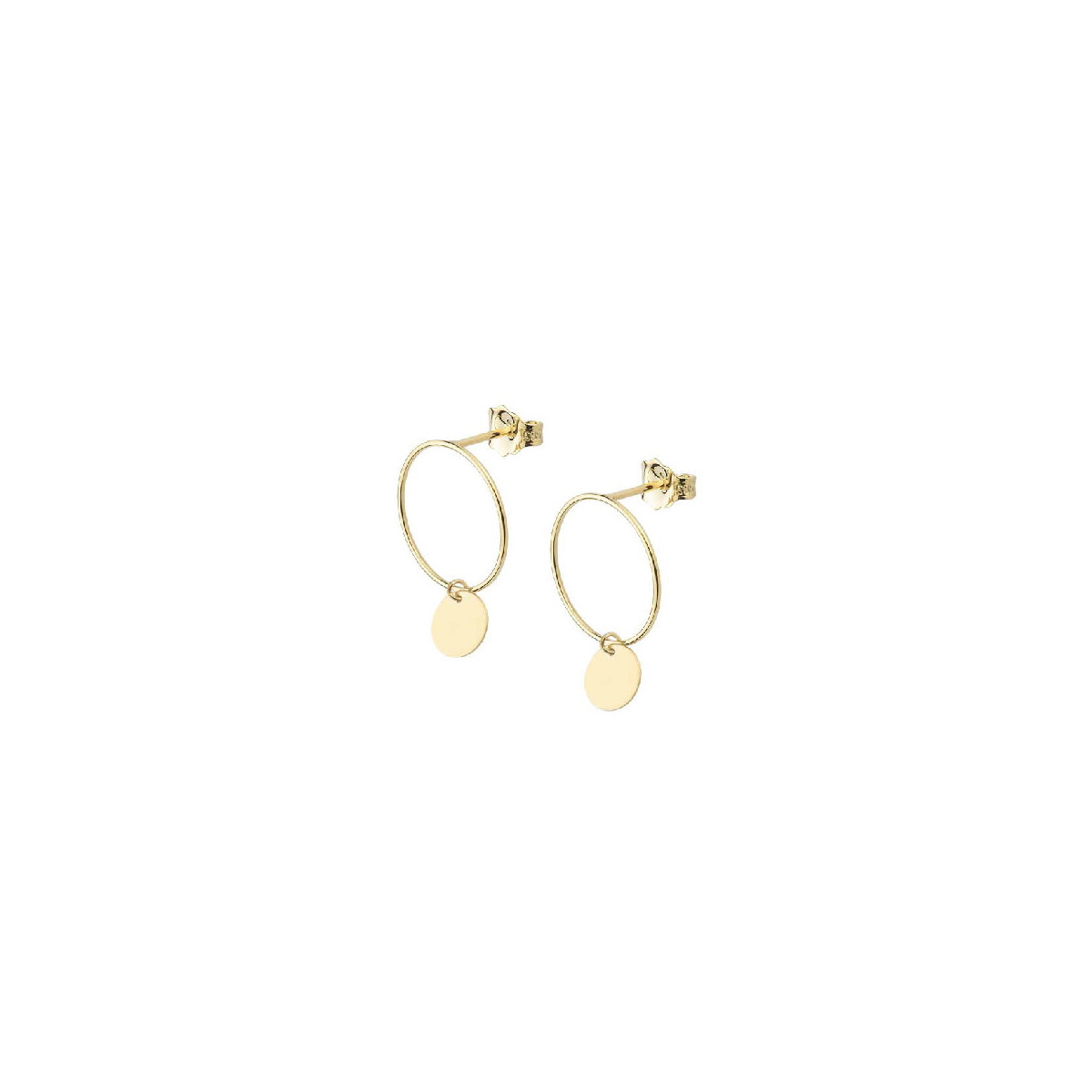 Pendientes Ekan oro 750 con disco