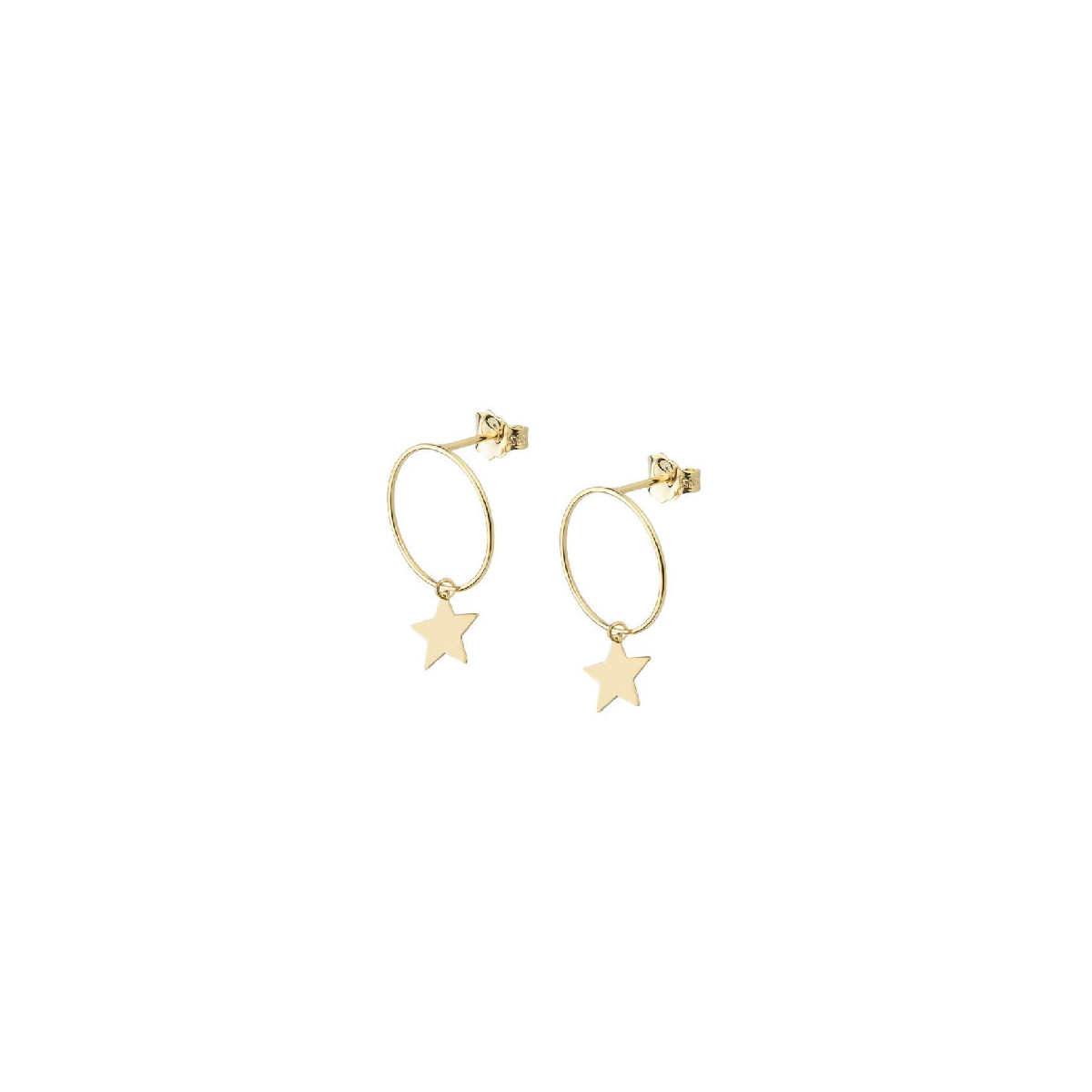 Pendientes Ekan oro 750 con estrella