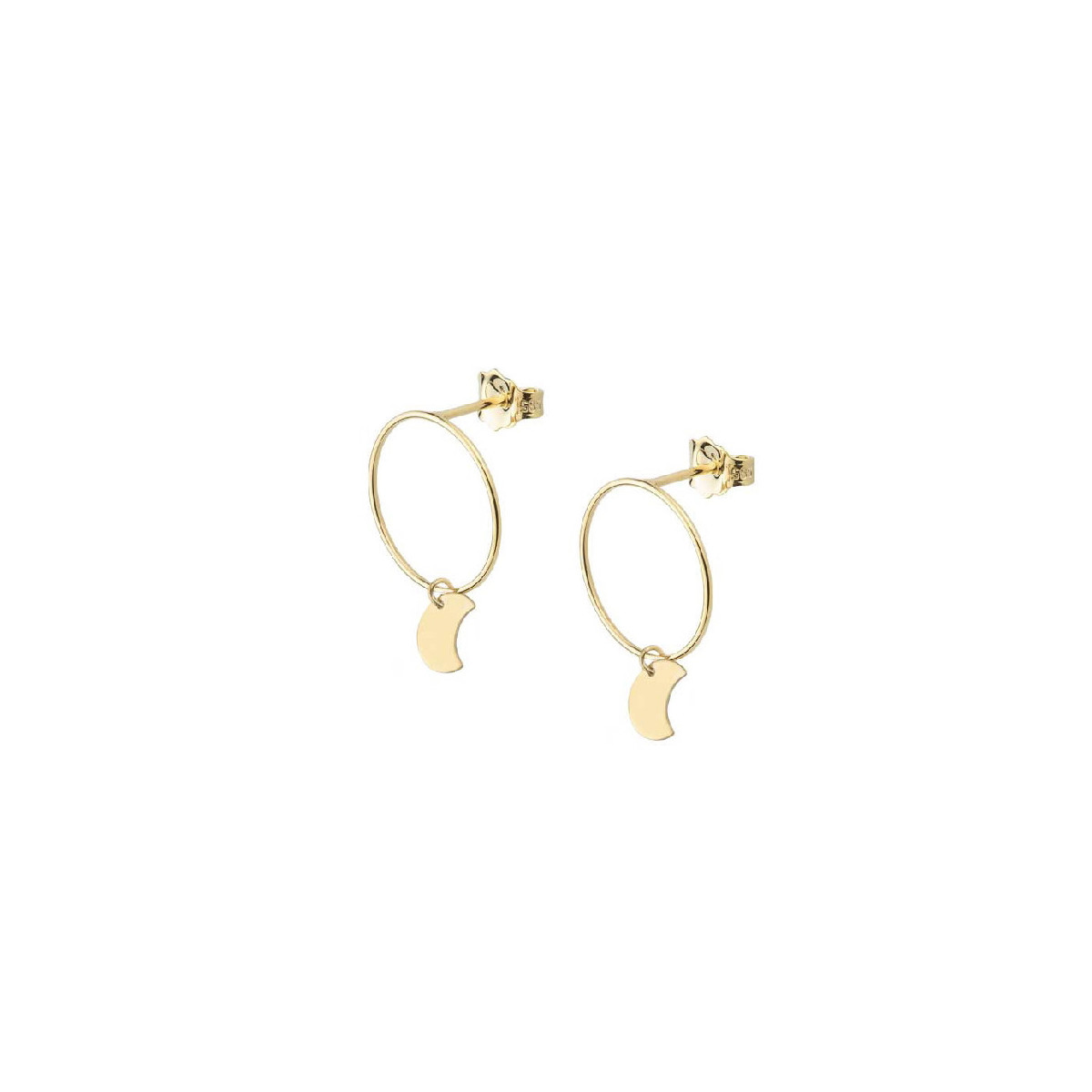 Pendientes Ekan oro 750 con luna