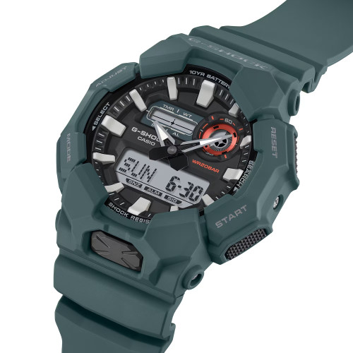 Reloj Casio G-Shock Basic Series Anadigi verde azulado