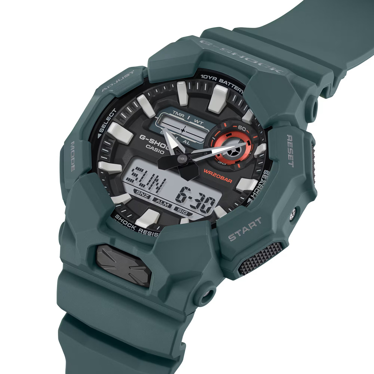 Reloj Casio G-Shock Basic Series Anadigi verde azulado