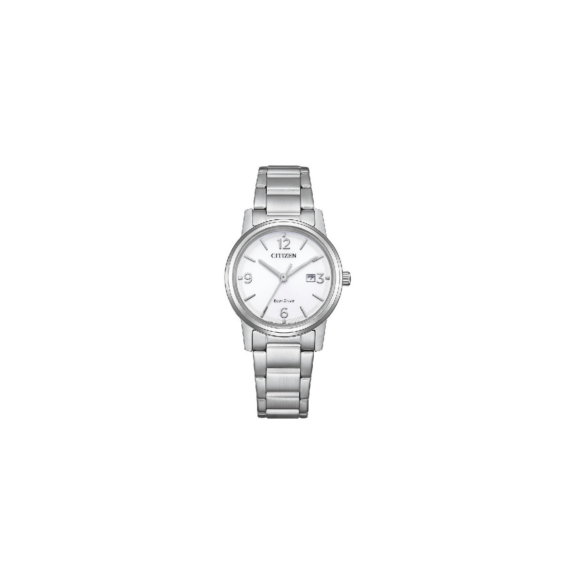 Reloj Citizen Pair EcoDrive para mujer esfera blanca