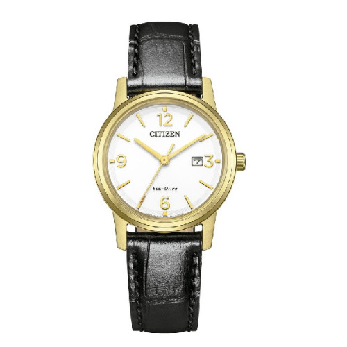 Reloj Citizen Pair EcoDrive para mujer esfera blanca y correa