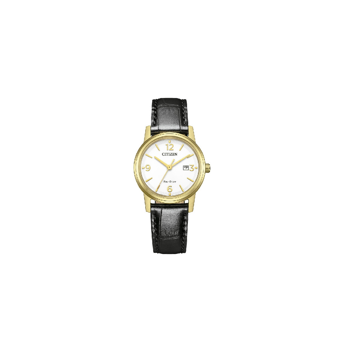 Reloj Citizen Pair EcoDrive para mujer esfera blanca y correa