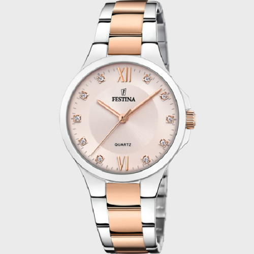 Reloj Festina para mujer bicolor esfera salmón