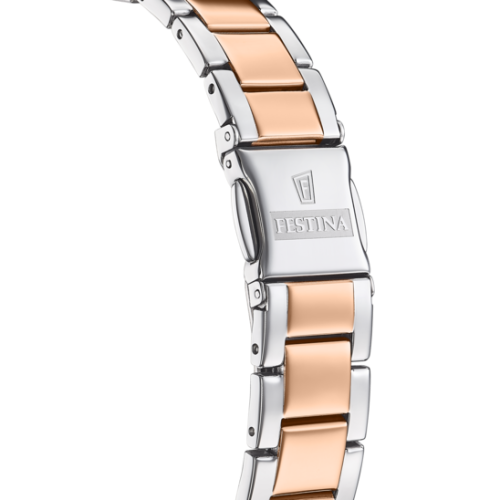 Reloj Festina para mujer bicolor esfera salmón