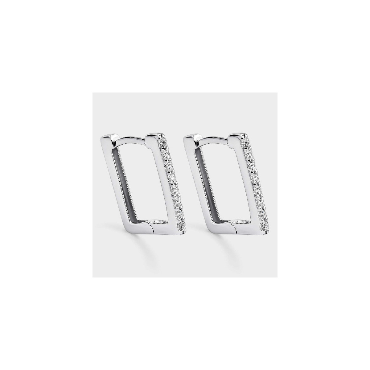 Pendientes Itemporality plata 925 aretes rectangulares