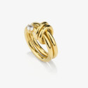 Anillo Radiant Acero IP dorado Zendaya Loop talla 16