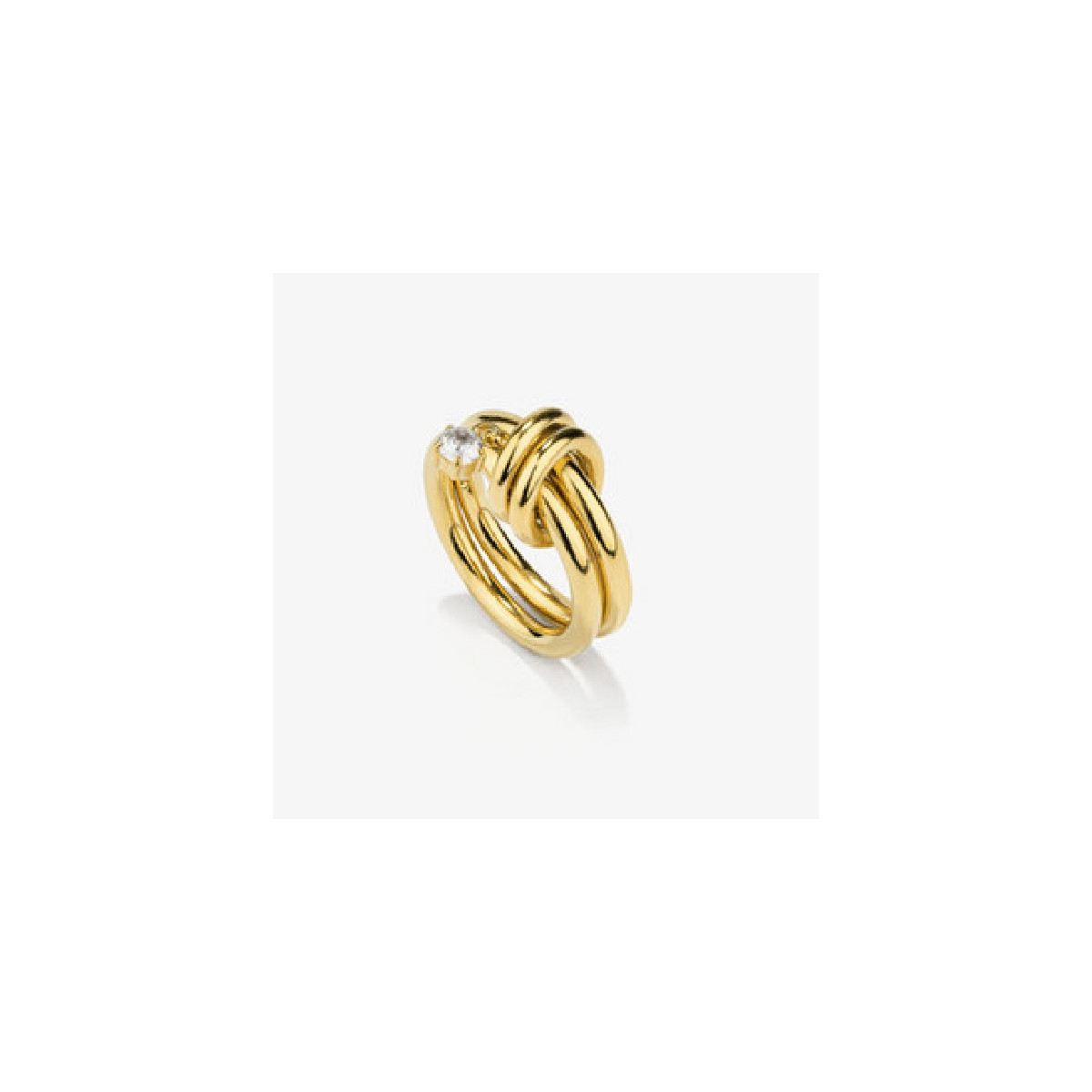 Anillo Radiant Acero IP dorado Zendaya Loop talla 16