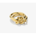 Anillo Radiant Acero IP dorado Zendaya Loop talla 14