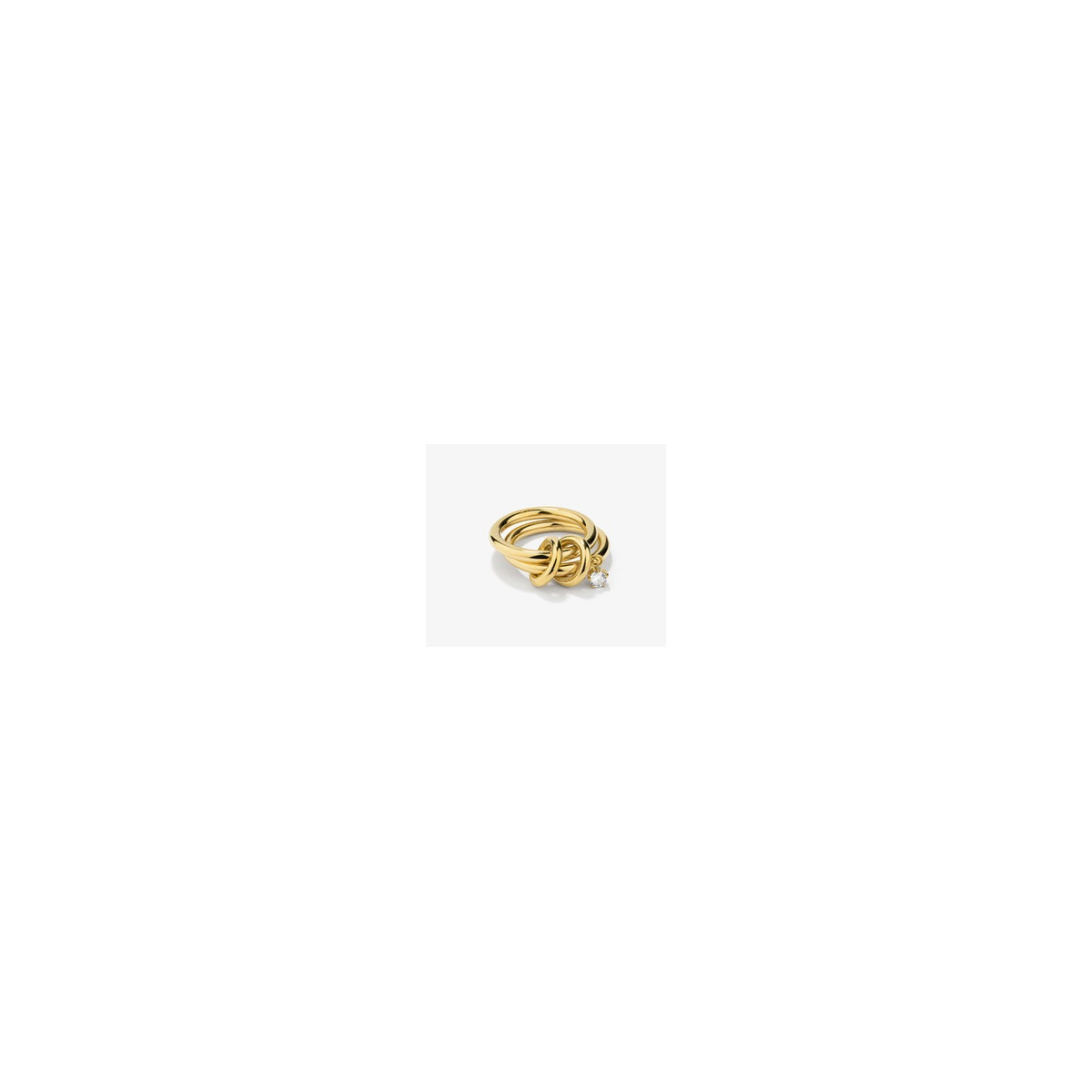 Anillo Radiant Acero IP dorado Zendaya Loop talla 14