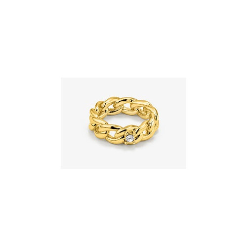 Anillo Radiant Acero IP dorado Gaga Chain talla 16