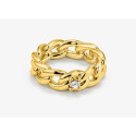 Anillo Radiant Acero IP dorado Gaga Chain talla 16