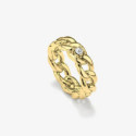 Anillo Radiant Acero IP dorado Gaga Chain talla 18