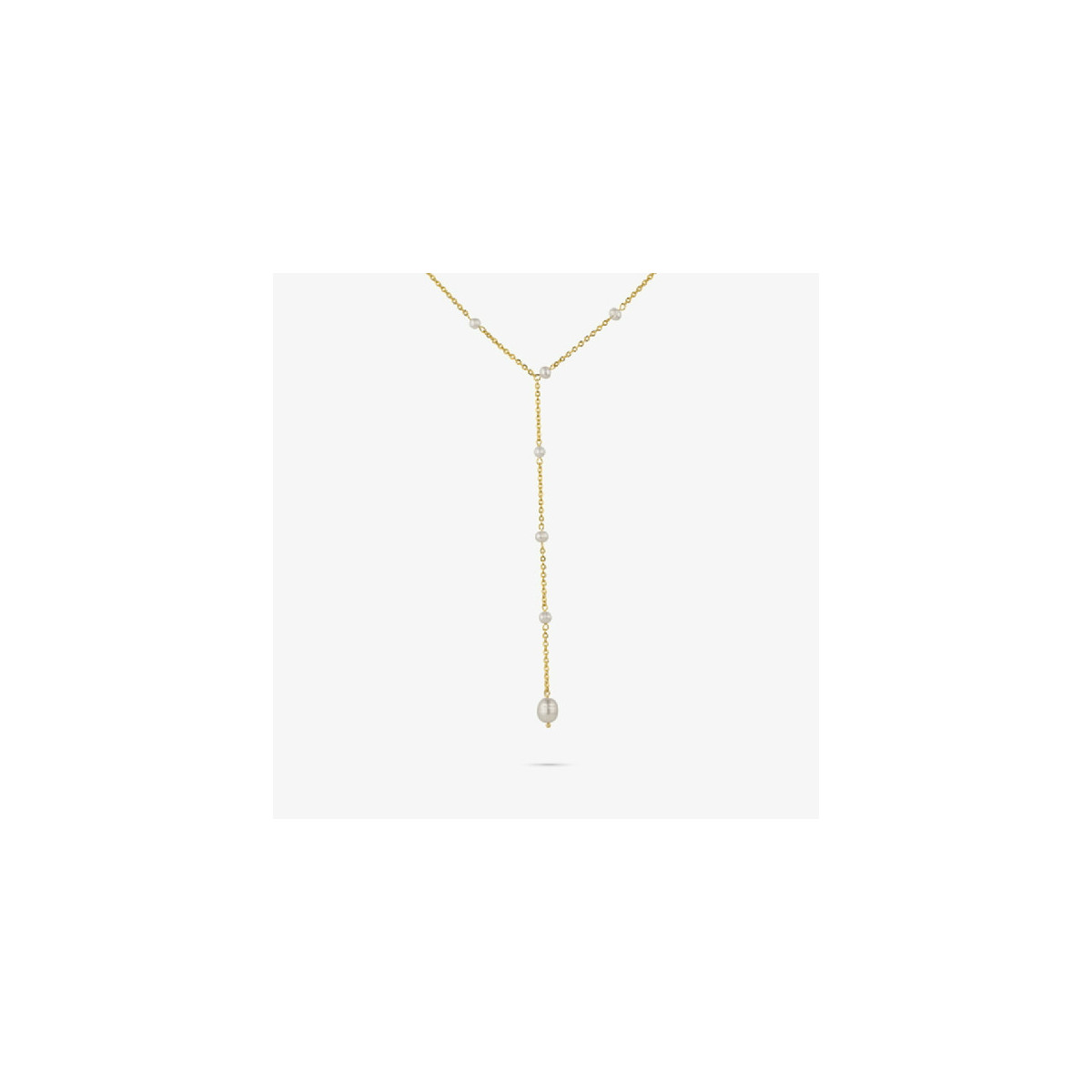 Collar Radiant Acero IP dorado Largo Bridgerton para mujer