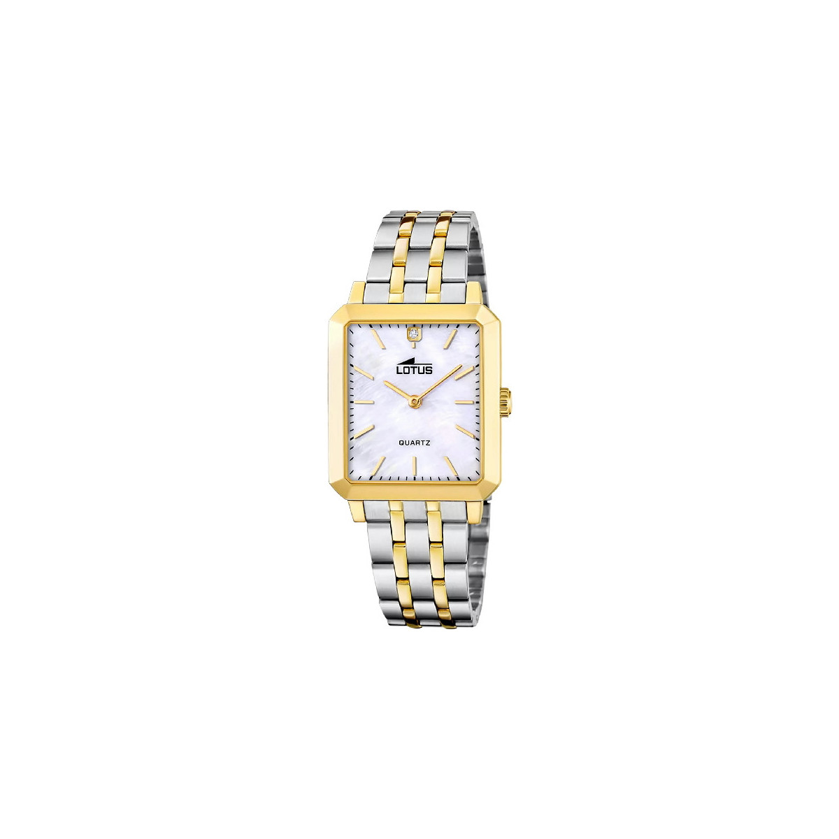 Reloj Lotus rectangular bicolor para mujer