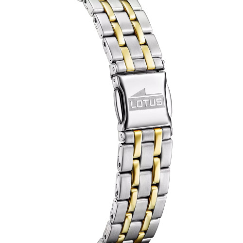 Reloj Lotus rectangular bicolor para mujer