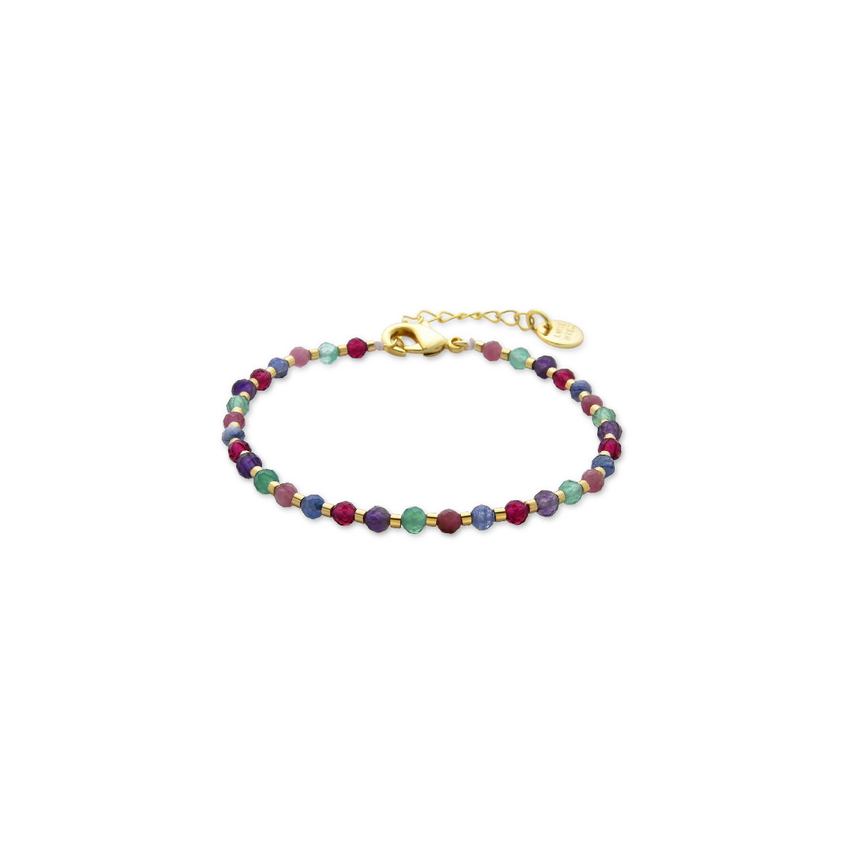 Pulsera Luxenter Aiel plata 925 dorada con piedras de colores