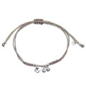 Pulsera Luxenter Skiram plata 925 con piedras de colores y macramé