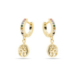 Pendientes Luxenter Arbol de la Vida plata 925 dorado