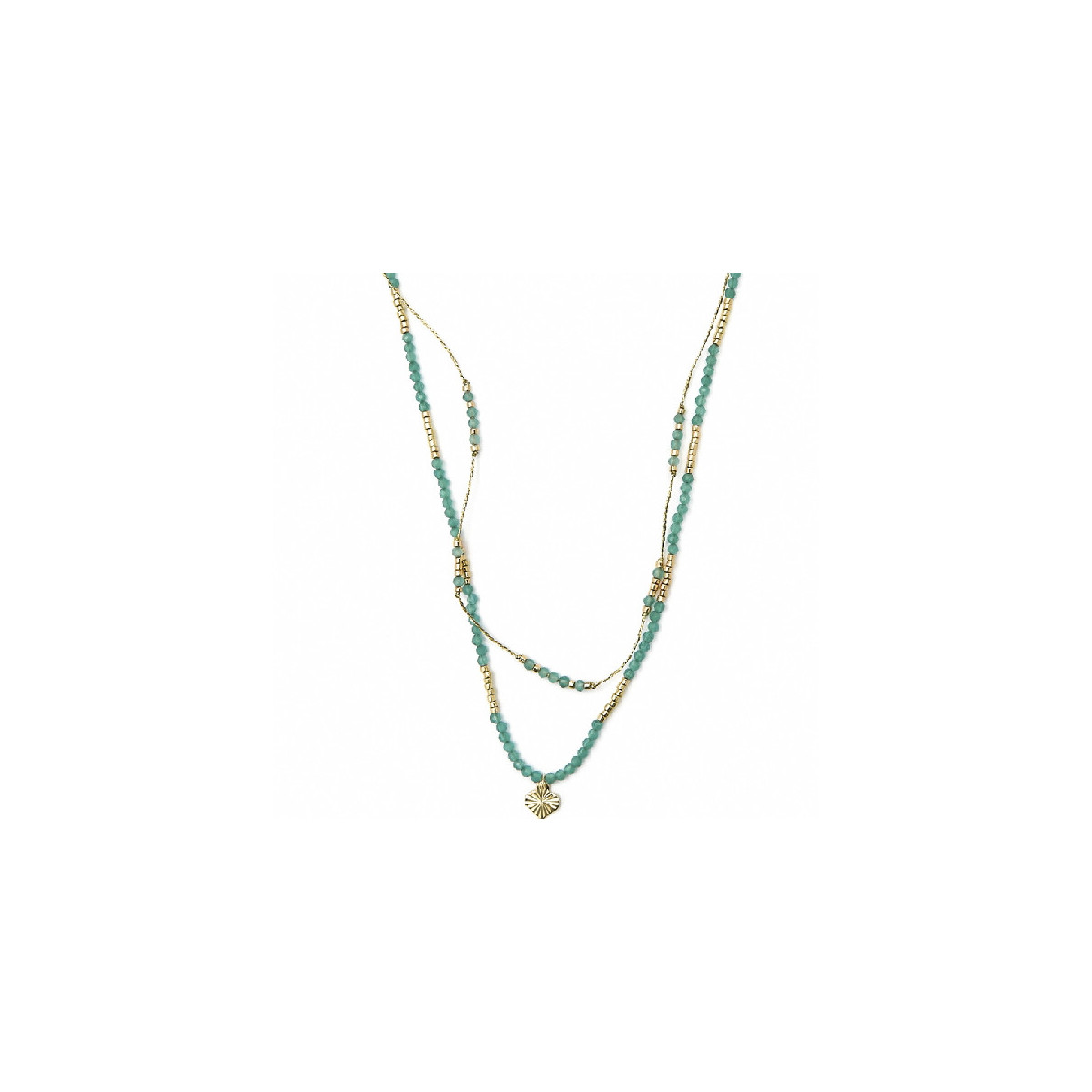 Collar Luxenter Talorce plata 925 dorada piedras verdes