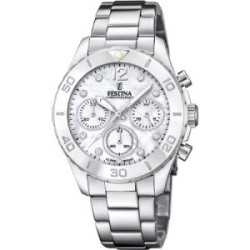 Reloj Festina Crono Boyfriend para mujer acero 40mm