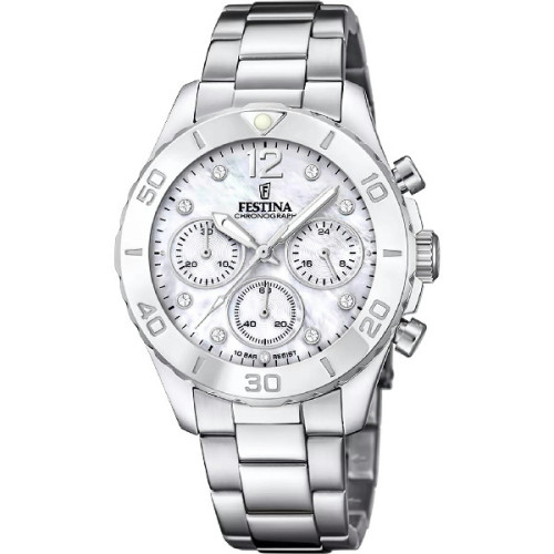 Reloj Festina Crono Boyfriend para mujer acero 40mm