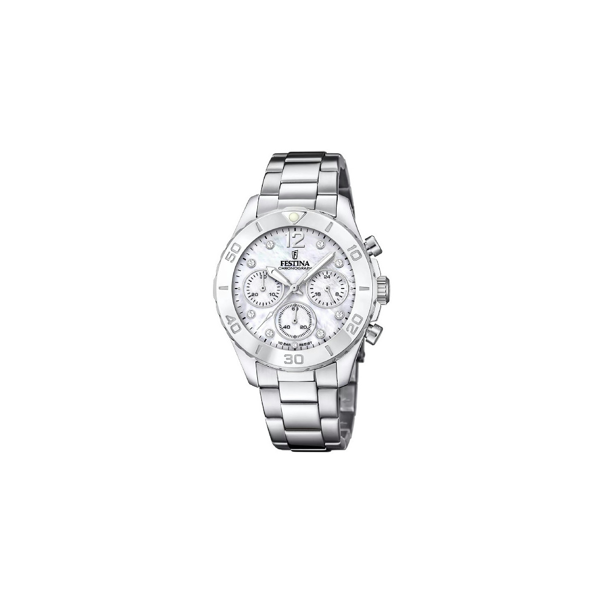 Reloj Festina Crono Boyfriend para mujer acero 40mm